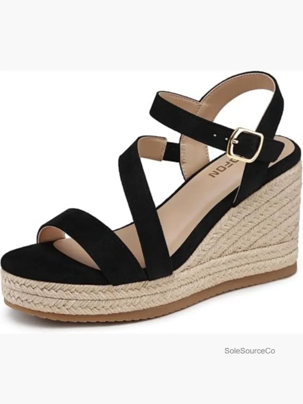 Espadrille Wedge Sandals with Ankle Strap Platform